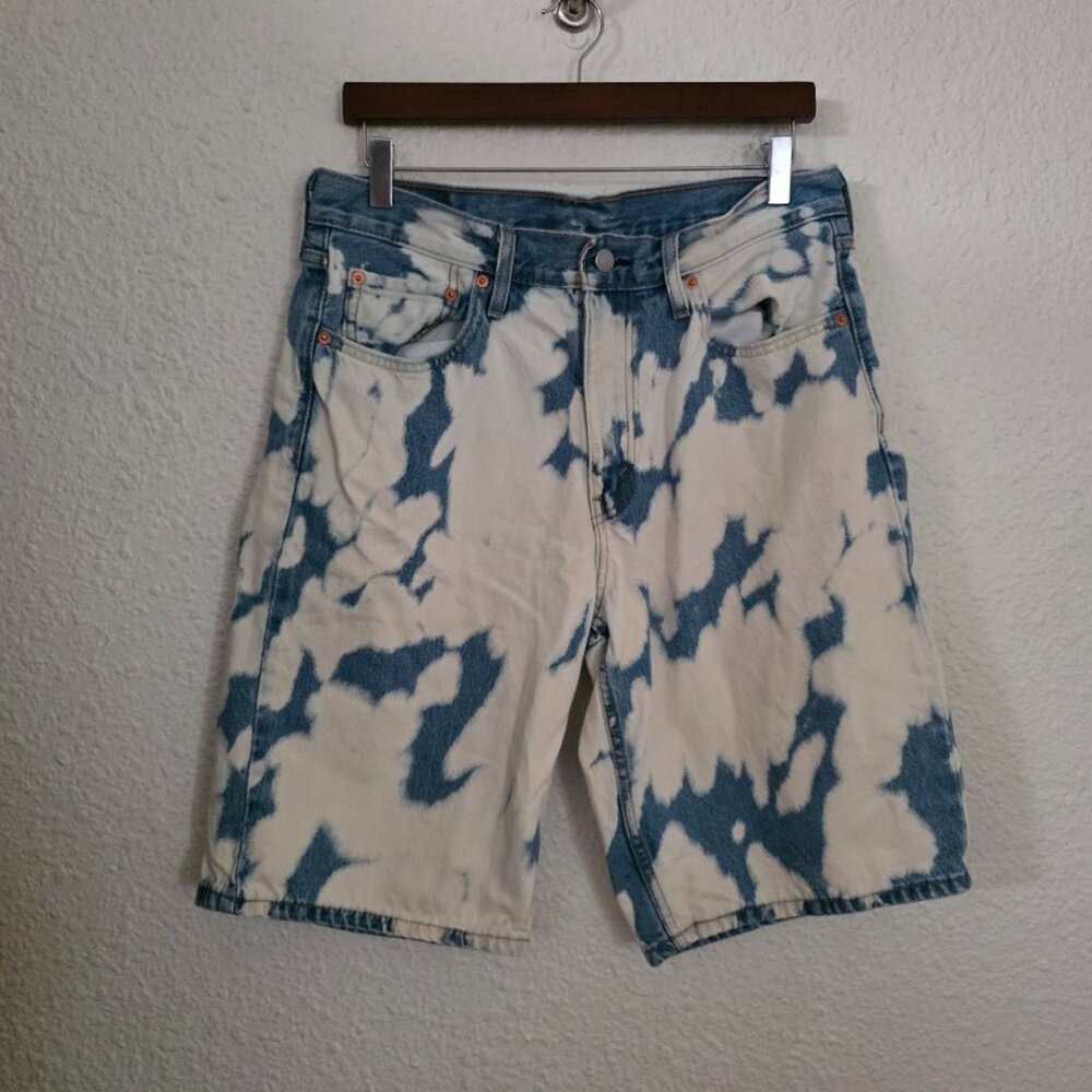 Levi's 469 Loose Bleach Wash Denim Shorts Men's Size 32